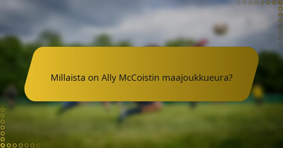 Millaista on Ally McCoistin maajoukkueura?